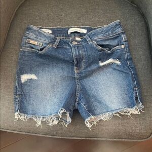Calvin Klein Distressed Blue Jean Shorts
